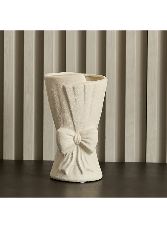 Home Box Umber Alora Decorative Vase - Cream Color - Image 2